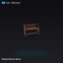 Painted Wooden Bench